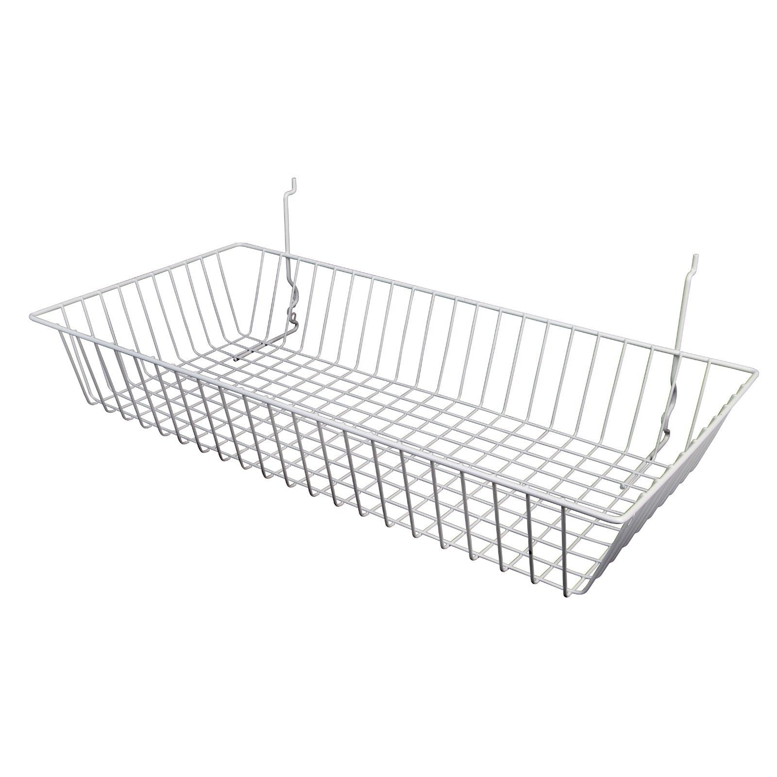 12x6" Metal Gridwall Basket Wire Holder Slatwall Hanging Basket Dump Bin Metal 
