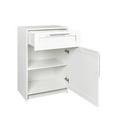 thumbnail image 3 of Stackable Wall Cabinet,Solid Wood Storage Cabinet with Adjustable Shelves and Doors,Console Table Side Table for Hallway,Sideboard Buffet Cupboard for Kitchen,15.75" D x 23.62" W x 35.43" H, White, 3 of 9