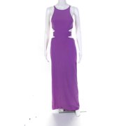 Pre-owned|HALSTON Womens Cut Out Open Back Gown Pink Size 2 10973533