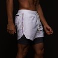 thumbnail image 4 of 1 pcs Men's 2-in-1 Workout Running Shorts Lightweight Gym Yoga Training Boxing Sports Short Pants with Towel Loop, 4 of 5