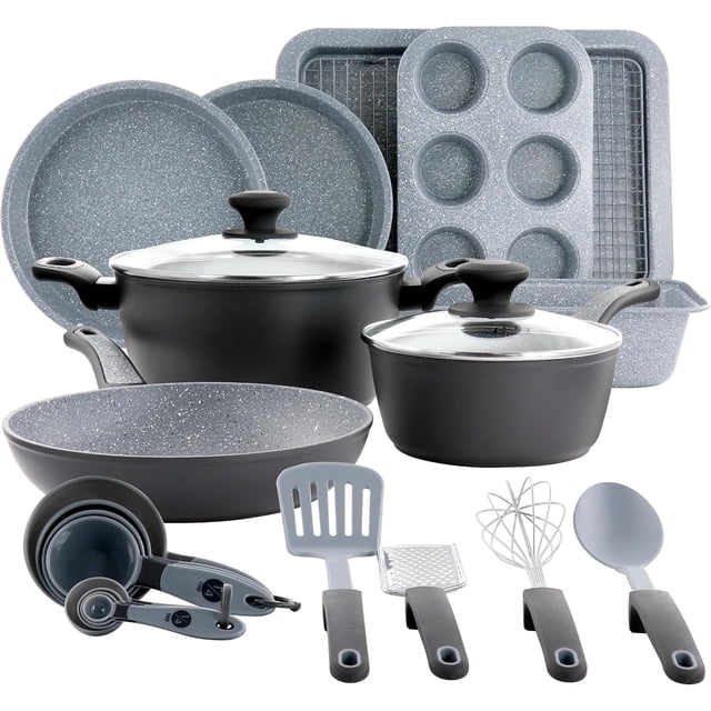 Juego de utensilios de cocina y HORNEADO OSTER 23 piezas antiadherentes