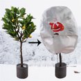 thumbnail image 6 of JingChun 1Pc Christmas Pattern Plant Covers Freeze Protection with Drawstring, 43"x31" Winter Frost Cloths Blankets for Outdoor Plants, Shrub Jackets Garden Shrub Rose Covering, 6 of 9
