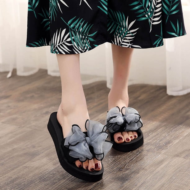 Zapatilla de playa de vacaciones de fondo suave antideslizante de una palabra antideslizante de nuevo estilo de verano para mujer Wmkox8yii hj789