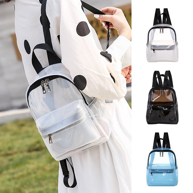 Limited Stock Alert,Large Capacity Transparent Backpack, PVC Storage Bag, Waterproof Durable, Laptop Safe Design, For Students Travel, Secure Organizational Storage, Everyday Commuter Gear, $BS$3