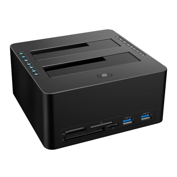 1 Set-lector de tarjeta CF / MS / TF / SD Base de disco duro USB 3.0 Caja de disco duro Splitter