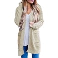 thumbnail image 2 of CHGBMOK Women's Jacket Solid Open Front Cardigan Soft Pocket Long Sleeve Coat Outerwear, 2 of 5