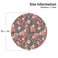 thumbnail image 2 of Honeii Foxes print Leather Coaster Set of 4, ideal for safeguarding your furniture from drinks spills and effortless cleanup-Round Shape, 2 of 6