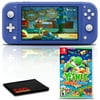 Nintendo Switch Lite (Blue) Gaming Console Bundle with Yoshi's Crafted World