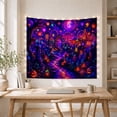 thumbnail image 5 of Fantastical Nocturnal Dominated With By Glowing Neon Colors, Spooky Gothic for Gothic Decor Fans, Dark Art Decor, Halloween Gift, Tapestry Wall Hanging for Bedroom and Dorm, 5 of 7