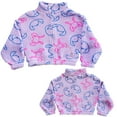 thumbnail image 4 of Disney Lilo & Stitch Girls Sherpa Fleece Jacket Zip-Up Mock Neck Kids Outerwear, Official Licensed Sizes 410, 4 of 6