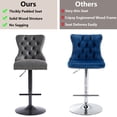 thumbnail image 5 of MIKIBAMA Modern Bar Stools PU Swivel Barstools Adjusatble Seat Height from 26-33 Inch, Set of 2, 5 of 6