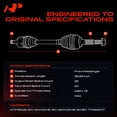 thumbnail image 3 of A-Premium CV Axle Shaft Assembly Compatible with Ford Fiesta 2011-2015 Front Right Passenger Side, 3 of 10
