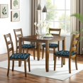 thumbnail image 6 of Pioneer Flower Seat Covers for Dining Room Chairs Set Of 4,Stretch Printed Washable Chair Seat Cover with Elastic Ties and Button,Removable Waterproof Couch Cushion Covers, 6 of 6