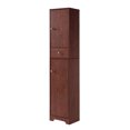 thumbnail image 2 of Furniture of America Miki Wood 5-Shelf Pantry Cabinet, Vintage Walnut, 2 of 13