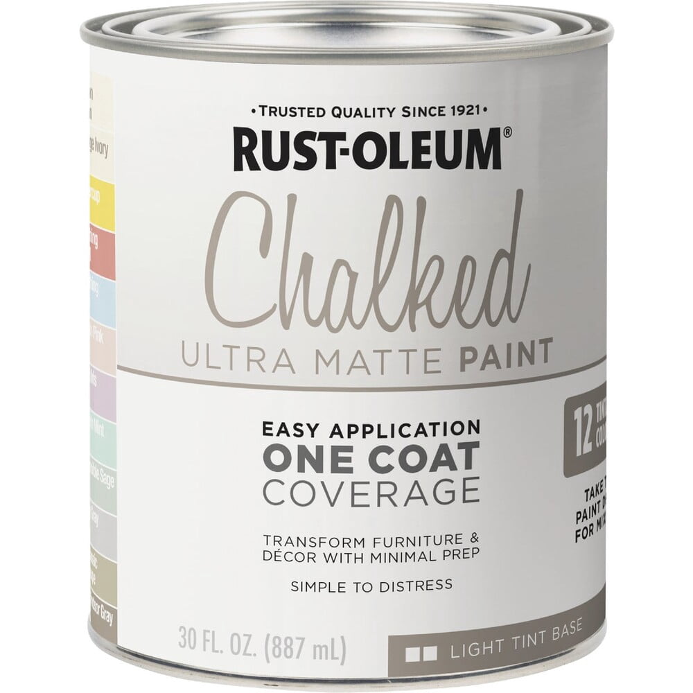 qt Rust-Oleum Brands 287688 Light Tint Base Chalked Ultra Matte Paint
