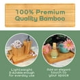 thumbnail image 6 of BambooMN Extra Long Rectangular Bamboo Serving Tray, Vanity Tray, Tea Serving, Appetizers, Snacks, Charcuterie Trays, 26" x 9" x 0.75" - 10 Pieces, 6 of 7