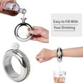 thumbnail image 3 of Femmes Bracelet en Acier Inoxydable Flasque Durableavec Strass pour le Vin T2W4, 3 of 4