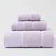 thumbnail image 1 of Zhuge Juego de toallas Basics de 3 piezas resistentes a la decoloración, toallas de baño 100 % algodón, suaves y absorbentes, 1 toalla de baño, 1 toalla de mano y 1 paño de baño, color morado claro., 1 of 4