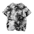 thumbnail image 4 of YLSDY Boys Girls Tie Dye Shirt Size 3-14 Hippies Senior Rainbow Tees T Shirts for Kids Summer Graphic Cotton Tops Black 4-5 Years, 4 of 5