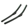 "Professional and Universal 2Pcs Metal Frame Windscreen Wipers Windshield Wiper Blades J-Hook 22"" & 19"" Inch"