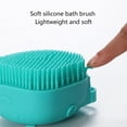 thumbnail image 3 of Paquete de 2 cepillos de baño para perros, cepillo de baño de silicona suave 2 en 1, dispensador de champú de masaje para mascotas para baño de perros, gatos y cachorros, 3 of 7
