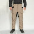 thumbnail image 6 of Work Pants for Men - Tactical Ripstop Waterproof Cargo, Stretch Multi Pockets, Construction & Hiking Work Pants Khaki L, 6 of 6