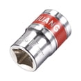 thumbnail image 1 of Unique Bargains 1/2-Inch Drive by 17mm Shallow Socket w Red Band, Cr-V, 6-Point, Metric, 1 of 4