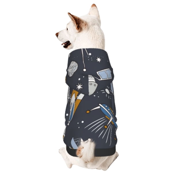 Balery Space Cars Sudadera con Capucha para Perros Pequeños – Ropa para Mascotas, Disfraz para Perros y Gatos, Ideal para Fiestas y Cosplay-Medium
