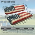 thumbnail image 3 of POLERO Universal Golf Cart Seat Covers Compatible with Ezgo Txt Front Seats, USA Flag Tea Stain Design Golf Cart Bench Seat Covers Breathable No Staples Needed, 3 of 8