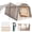 Beige 12-14 Person Tent w/ Canop(18.4ft X 9.8ft X 6.9ft), variant on 4-6 Person Inflatable Tents for Camping, Outdoor Blow Up Tent with Hand Pump, Glamping Family Camping Tent Easy Setup, Luxury Oxford Cabin with Mesh Windows & Doors 4 Season Waterproof Windproof