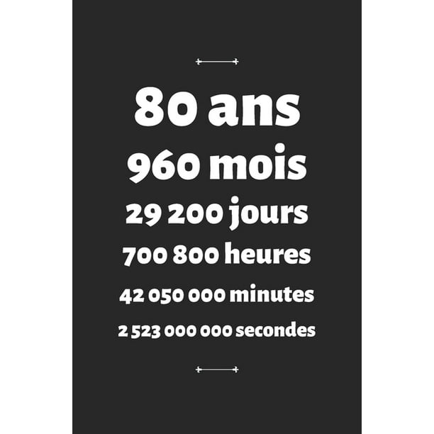 80 Ans Carnet De Notes Personnalise Anniversaire Et Celebration Cadeau Femme Homme 80 Ans Paperback Walmart Com Walmart Com