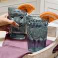 thumbnail image 6 of Kate Aspen Textured Striped Blue Drinking Glasses Set of 6 -13 oz Vintage Glassware Set Cocktail Glass Set, Juice Glass, Water Cups | Hostess Gift, Present for Newlyweds or New Home Owners, 6 of 7