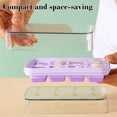 thumbnail image 4 of Jubipavy 5.1in 8-Cavity Silicone Ice Tray with Clear Lid, Food-Grade Ice Maker for Freezer, 3 Color Options, 4 of 4
