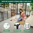 thumbnail image 4 of FXW Homeplus Unleashed Indoor Dog Playpen - Stress-Free and Safe Play, Heavy Duty 40 Inch 16 Panels Dog Pen for Medium and Large Dogs, Black│Patented, 4 of 6