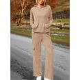 thumbnail image 6 of 2 Piece Sets for Women Fall Sweatsuits Outfits Lounge Matching Hoodie Set Travel Winter Clothes Light Khaki XXL, 6 of 10