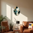 thumbnail image 5 of Canvas Wall Art Abstract Floral Botanical Green Beige Wildflower Flower Market Boho Oval Framed Canvas Prints Vintage Wall Hanging Decor for Home Office Nursery Family Gift 8.6"x11.4", 5 of 7