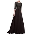 thumbnail image 1 of WTXUE Robes d'Uniforme, Robes de Banquet à Manches Courtes Vestidos Casuales Para Mujer Col Rond, Robe à Paillettes pour Femme Robe de Fête Col en V Robe Unie Maxi Grande Taille pour Femme, Noir Taille 3TG, 1 of 7