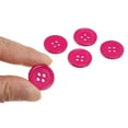 thumbnail image 4 of Uxcell 50Pcs 28L Sewing Buttons 11/16"(18mm) Resin Round Flat 4-Hole Craft Buttons for Sewing Clothing DIY, Dark Pink, 4 of 5