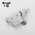 thumbnail image 3 of Pasador Cerrojo Para Puerta Cerradura Acero Inoxidable 2 Pcs Plata, 3 of 5