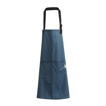 

kitchen apron 1pc Waterproof Apron Simple Fashion Stripe Apron Kitchen Oilproof Adults Apron Cooking Apron for Women Men（Dark Blue）