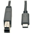 thumbnail image 2 of Tripp Lite 3 ft. USB 3.1 Gen 2 USB-C to USB-B Cable (M/M), 10 Gbps, 3' USB Type-C to Type-A,  Fast Charging (U422-003-G2), 2 of 2