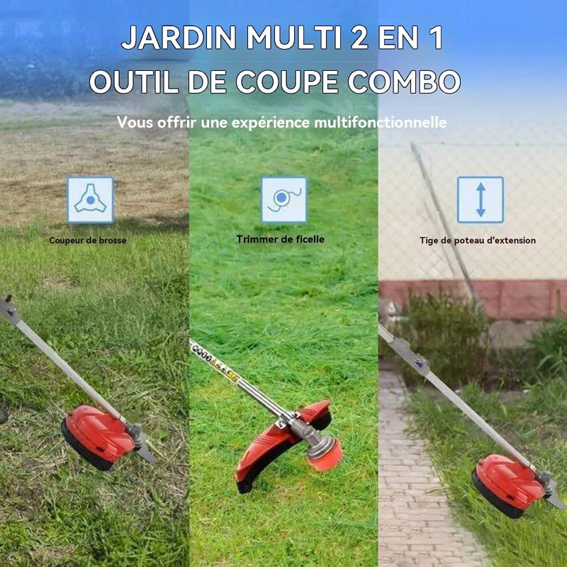 Floseru 52CC 2-Cycle Gas Weed Eater, 2 in 1 Gas Weed Wacker, 2026 Upgraded Weed Eater Gas Powe, 2.2KW/8500rpm Strong Power Brush Cutter, Gas String Trimmer for Yard, Garden