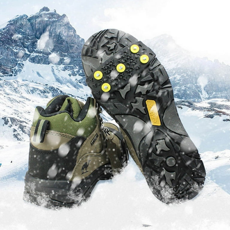 Crampons Non-slip Shoe Covers, Snow Hiking Spike Chains, 8-tooth Manganese Steel Simple Outdoor Spikes