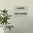 thumbnail image 4 of Basic Ladies and Gentlemen Sign Set (Brushed Silver) - Small, 4 of 5