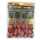thumbnail image 2 of Paquete de 4 correas de amarre de trinquete resistentes de 15 pies para carga de automóvil y scooters naranja, 2 of 7
