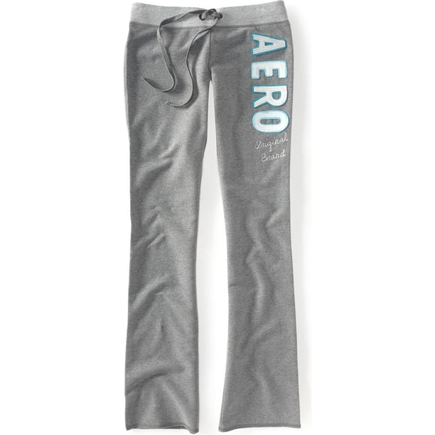 Aeropostale Mujer Aero Original Brand Casual Pantalones de chándal, Gris, Grande Aeropostale Pantalones deportivos