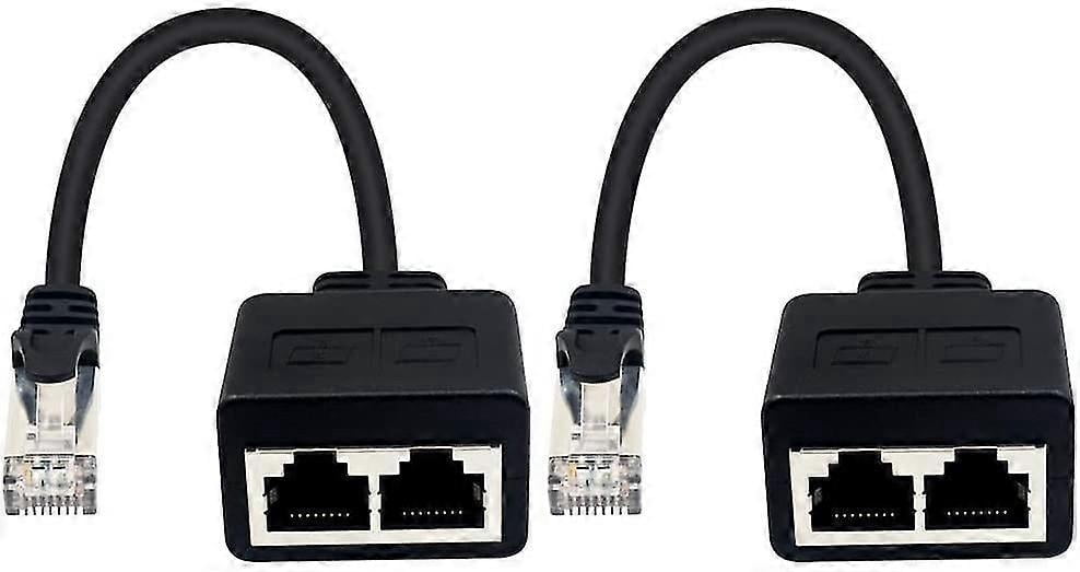 (1 par) Adaptador RJ45 de 1 macho a 2 hembras para extensión de cable ...