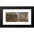 thumbnail image 2 of Antonio María de Reyna Manescau 14x8 Black Modern Framed Museum Art Print Titled - View of a Channel in Venice, 2 of 5