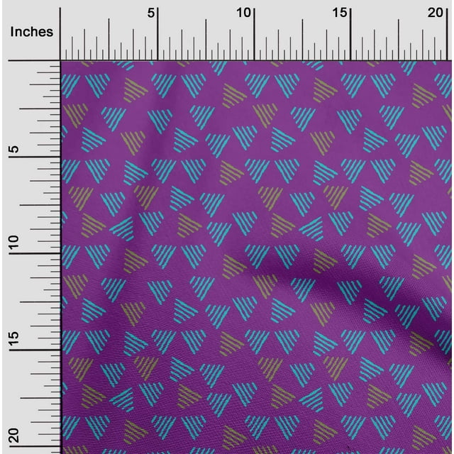 oneOone Cotton Poplin Fabric Triangle Block Fabric Prints By Yard 56 Inch Wide