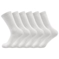 thumbnail image 1 of Xiao Hua 3 pares de calcetines de algodón para mujer, finos, suaves, cómodos, transpirables, de vestir, por encima del tobillo, para negocios, informales y deportivos (blancos)., 1 of 2